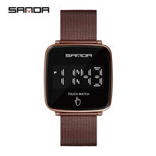 SANDA Brand Women Men Watch Luxury Digital Wrist Watch LED Display Touch Screen Watches Business Dress Bracelet Clock 2020 2024 - buy cheap