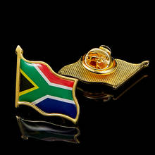 África do sul país nacional emblema emblema pintura bandeira broche gravata mochila lapela fivela de segurança broche 2024 - compre barato