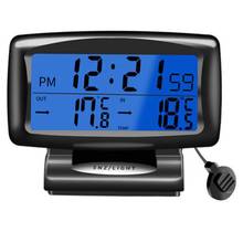 Car Led Thermometer Time Electronic Clock Watch Car Night Light Clock Temperature Display Car Interior Products Luminous Auto Ac 2024 - buy cheap