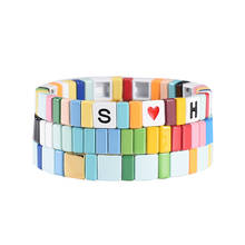 Rainbow tile 2020 bracelet boho miuki beads bracelet vsco girl partner armband wrap bracelest women hematite friendship bracelet 2024 - buy cheap