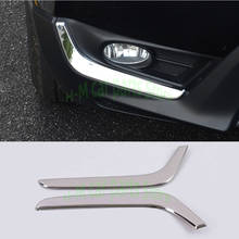 For Honda CR-V CRV 2017 2018 2019 Molding Trim Auto Chromium Styling Stickers 2Pcs Chrome Front Fog Light Cover 2024 - buy cheap