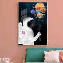 Astronauta espaço sonhadores estrelas limite pintura a óleo tela fotos para parede para sala de estar e decoração artesanal para casa 2024 - compre barato