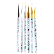 3/1Pcs  Acrylic French  Stripe Nail Art Liner Brush Set   Ultra-thin Line DIY Drawing Pen Manicure Tool Nail Acrylic Accessories 2024 - купить недорого