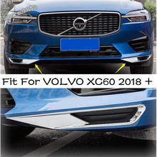 Lapetus Front Under Fog Lights Lamps Eyelid Eyebrow Cover Trim 2 Piece Accessories Exterior Fit For Volvo XC60 2018 - 2021 / ABS 2024 - buy cheap