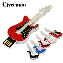 USB Flash Drive 256GB Metal Necklace Electric Guitar USB2.0 Pendrive 128GB Memory Stick 16GB 32GB 64GB USB Memory Disk Pen Drive 2024 - buy cheap