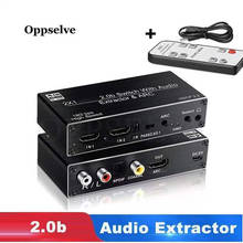 Divisor Extractor de Audio compatible con HDMI 2x1 4K 60Hz, conmutador con ARC/Optical Toslink, convertidores de interruptor para TV PS3 PS4 adaptador 2024 - compra barato