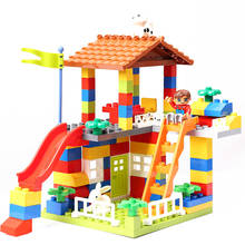 Novo 89 peças de blocos de construção de grandes partículas coloridas, teto de casa, figuras diy, brinquedos educativos infantis, brinquedo de deslizar 2024 - compre barato
