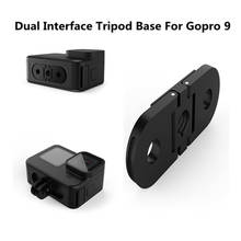 Dual Interface Tripod Adapter for GoPro Hero 9 8 Black 1/4'' Thread Hole Aluminum Monopod Base Mount Go pro Camera Accessories 2024 - buy cheap