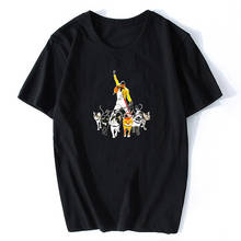 Camiseta de la banda Queen de Freddie Mercury de los 90 para hombre, ropa informal de Hip-Hop, Rock, Hipster, Harajuku, Top de verano 2024 - compra barato