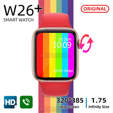 Iwo-smartwatch w26 + pro, relógio inteligente com bluetooth, chamada de temperatura corporal, ecg, frequência cardíaca, pk, iwo 8, 10, 12, 13, w46, w34, k8, t500, t600, x6, x7 2024 - compre barato