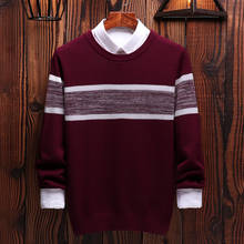 O-Neck Mens Sweaters Pullovers Striped Cotton Sweater Men  Casual  Japan Style Long Sleeve for Masculino 2019 Autumn 2024 - buy cheap