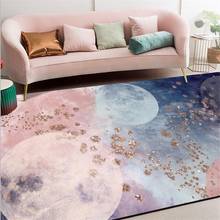 Sweet Pink Moon Carpet 3D Gold Abstract Oil Painting Rug For Living Room Girl Kids Bedroom Carpet Parlor Hallway Floor Mat 2024 - buy cheap