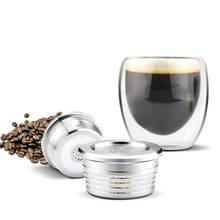 Cápsula de café recarregável em aço inoxidável, cápsula com filtro, compatível com delta q/cafeteira 2024 - compre barato