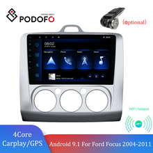 Podofo android 9.0 carplay rádio do carro fm 2din 9 "navegação tela dividida jogador multimídia gps para ford focus exi mt 2004-2011 2024 - compre barato