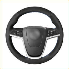 Protector de ante negro para volante de coche, cubierta para Opel Mokka 2012-2019 Insignia 2008-2013 Astra (J) Meriva 2010-2015 (B) 2010-2017 Ampera 2024 - compra barato