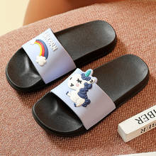 Slippers for Boy Girl Summer Sandals Flat Shoes Children Cartoon Unicorn Non-Slip Home Bathroom Fashion Kid Slides Flip Flop 2024 - buy cheap