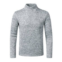 Men Slim Fit Turtleneck Sweater Knitted Thermal Basic Pullover Sweaters Men Hipster Solid Color Fleece Sweater Male Pull Homme 2024 - buy cheap