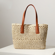 Bolsa tote de palha de alta qualidade, bolsa designer de mão rattan de alta capacidade para verão 2021, bolsa mensageiro de praia, viagem 2024 - compre barato