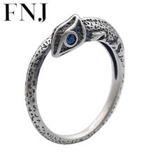 Anel 925 de prata para mulheres fnj, anéis originais de prata esterlina s925 para mulheres, tamanho ajustável 2024 - compre barato