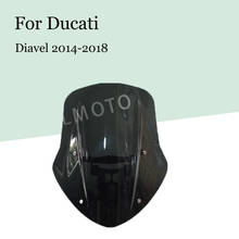 Parabrisas deportivo para motocicleta, pantalla con soporte de montaje, para Ducati Diavel 2014, 2015, 2016, 2017, 2018 2024 - compra barato