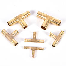 1PCS 6mm 8mm 10mm 12mm T-Shape  3 Way Hose Tube Brass Tee Barb Hose Fittings Barb Copper Barbed Coupling 2024 - buy cheap