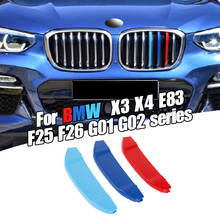 Car Front Grille Trim Bumper Cover Strip 3D M Styling Cover Stickers for BMW X4 Series F26 G02 Auto Accessories Dropship 2024 - buy cheap