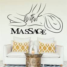 Adesivo de massagem spa para salão de beleza, cartazes de parede de vinil, decalques para decoração, mural, salão de beleza, spa, papel de parede m239 2024 - compre barato