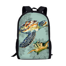 Школьные ранцы с принтом морской черепахи для мальчиков и девочек, детский рюкзак с уникальными животными для девочек-подростков, школьный портфель на заказ 2024 - купить недорого
