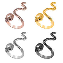 Punk Style Retro Ring Male Animal Serpentine Opening Adjustable Alloy Material Fashion Men And Women Jewelry Gift Direct Sales 2024 - buy cheap