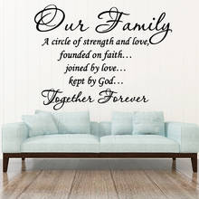 Lovely love and family quote Art Sticker Waterproof Wall Stickers Decor Living Room Bedroom Waterproof Wall Art Decal 2024 - buy cheap