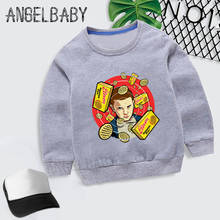 Boys Girls Sweatshirt Kids Stranger Things Will's Message Print Cartoon Hoodies Children Autumn Tops Baby Cotton Clothes,KYT2421 2024 - buy cheap