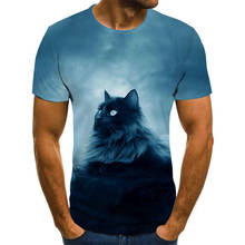 Camiseta a la moda para hombre y mujer, Camiseta con estampado 3D de gato bonito, camiseta de manga corta para hombre y mujer, XXS-6XL 2021 2024 - compra barato