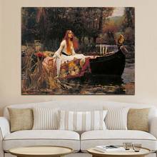 Картина на холсте с изображением леди шалота, женские портретный плакат и принты, Настенная картина в скандинавском стиле для гостиной, домашний декор 2024 - купить недорого