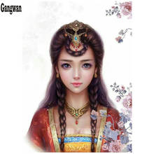 5D DIY Diamond Painting Oriental woman,Japanese woman ancient beauty girl Full drill Diamond Embroidery Rhinestone Mosaic paint 2024 - buy cheap