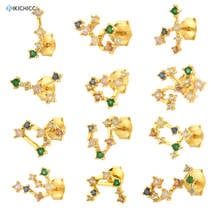 KIKICHICC 925 Sterling Silver Gold 12 Zodiacs Aries Cancer Stud Earring Piercing Pendiente Clips 2021 Spring Tiny Jewelry Gift 2024 - buy cheap