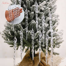 Party Simulation Ice Christmas Decoration Tree Hanging Ornament Simulation snowflake Tree Decorations Fake Icicle Props 5z 2024 - buy cheap