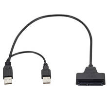 Кабель-преобразователь для жестких дисков, провода, твердый кабель SATA к USB 2,0 к SATA 7 + 15 Pin 2,5 дюйма, HDD SSD, жесткий диск 2024 - купить недорого