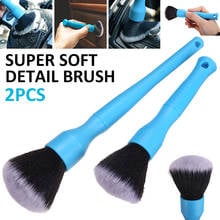 New 2Pcs Super Soft Detail Brush Car Internal Detail Brush Car Cleaning Brush Set Car Wash Dust Brush Tool 2024 - buy cheap