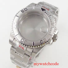 Bliger 40mm 316l caixa de relógio aço inoxidável para nh35 nh36 miyota 8215 eta 2836 safira cristal ostra pulseira 2024 - compre barato