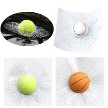 Funny Jokes Prank Toys 3D Sticker Ball Broken Glass Car Window Hit by Baseball Football Tennis Stickers for Adult Novelty Gift 2024 - buy cheap