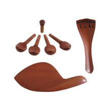 One Set of Violin ChinRest Drawplates Knob Violino Tailpiece and Pegs 4/4 3/4 1/2 1/4 Size Jujube Wood Accessories 2024 - buy cheap