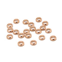 20pcs Stainless Steel Gold/Steel Tone Large Hole Spacer Beads 6mm/8mm Connectors Accessories For DIY Jewelry Findings Making 2024 - buy cheap
