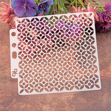 14.1*13 copper cash scrapbook stencils spray plastic mold shield DIY cake hollow Embellishment printing lace ruler Easter 2024 - buy cheap