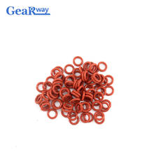 Gearway-junta de sellado de anillo O de silicona roja, 1mm, CS, junta de sellado 4/5/6/23/24/25mm OD VMQ 55SH 2024 - compra barato