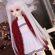 1/3 1/4 1/6 1/8 Bjd Wig High Temperature Long Straight White Bjd Wig MSD SD For BJD Doll 2024 - buy cheap