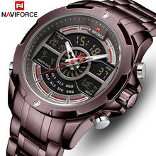 NAVIFORCE Men Watch Top Brand Stainless Steel Mens Watches Analog Digital Quartz Wristwatch Men Sports Clock Relogio Masculino 2024 - buy cheap