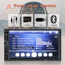 Сенсорный экран Экран WI-FI Bluetooth Android 7-дюймовый мобильный телефон Соединительный 12V MirrorLink MP5 FM 2 Din 1080P 7012B зарядных порта USB для автомобиля радио 2024 - купить недорого