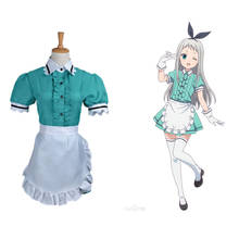 Disfraz de Anime de MANGA TIME, uniforme de KIRARA CARAT sakuromiya Maika, para Halloween, Cafe, camarera, XXS-3X, 2020 2024 - compra barato
