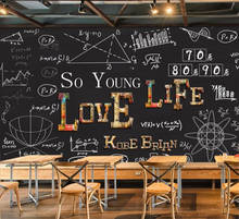 Photo Wallpaper 3D European-style simple hand-painted chalk characters restaurant KTV background wall Wallpaper home decor 2024 - buy cheap