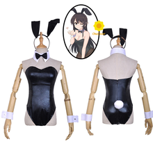 Rascal Does't Dream of Bunny Girl Senpai Mai Sakurajima-Disfraz Sexy, vestido de conejo, mono de fiesta, uniforme 2024 - compra barato
